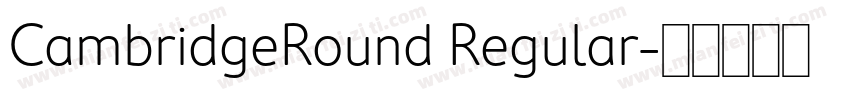CambridgeRound Regular字体转换